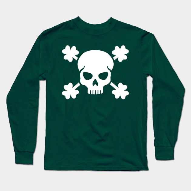 Shamrock skull skull Long Sleeve T-Shirt by Designzz